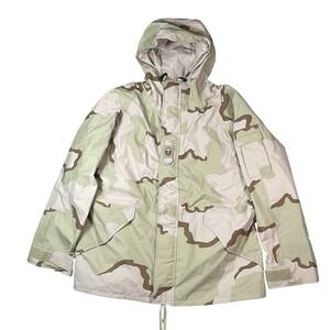 Vtg US Military ECWCS Parka Mens XL Desert Camo Gore-Tex Jacket Cold Weather